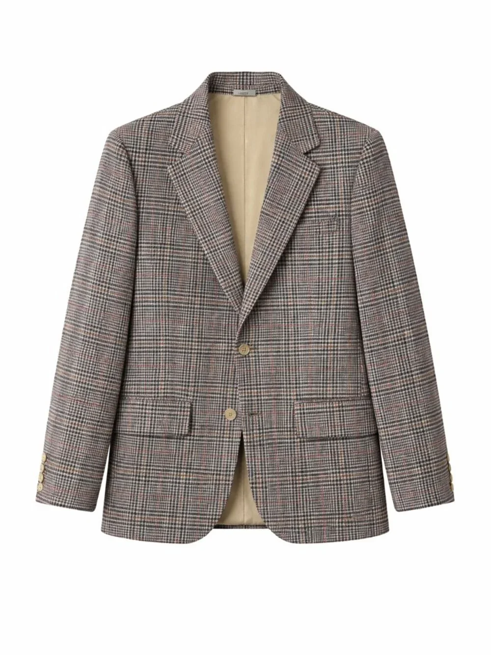 Vintage 90s Black, White, Plaid, and Red Blazer, Polo University by Ralph Lauren